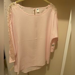 NWT Old Navy pink blouse, size Small